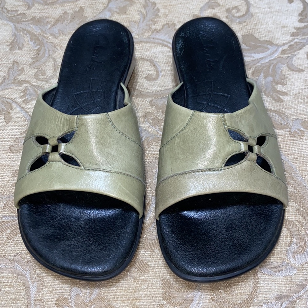 CLARKS Leather Sandals 7 1/2 M